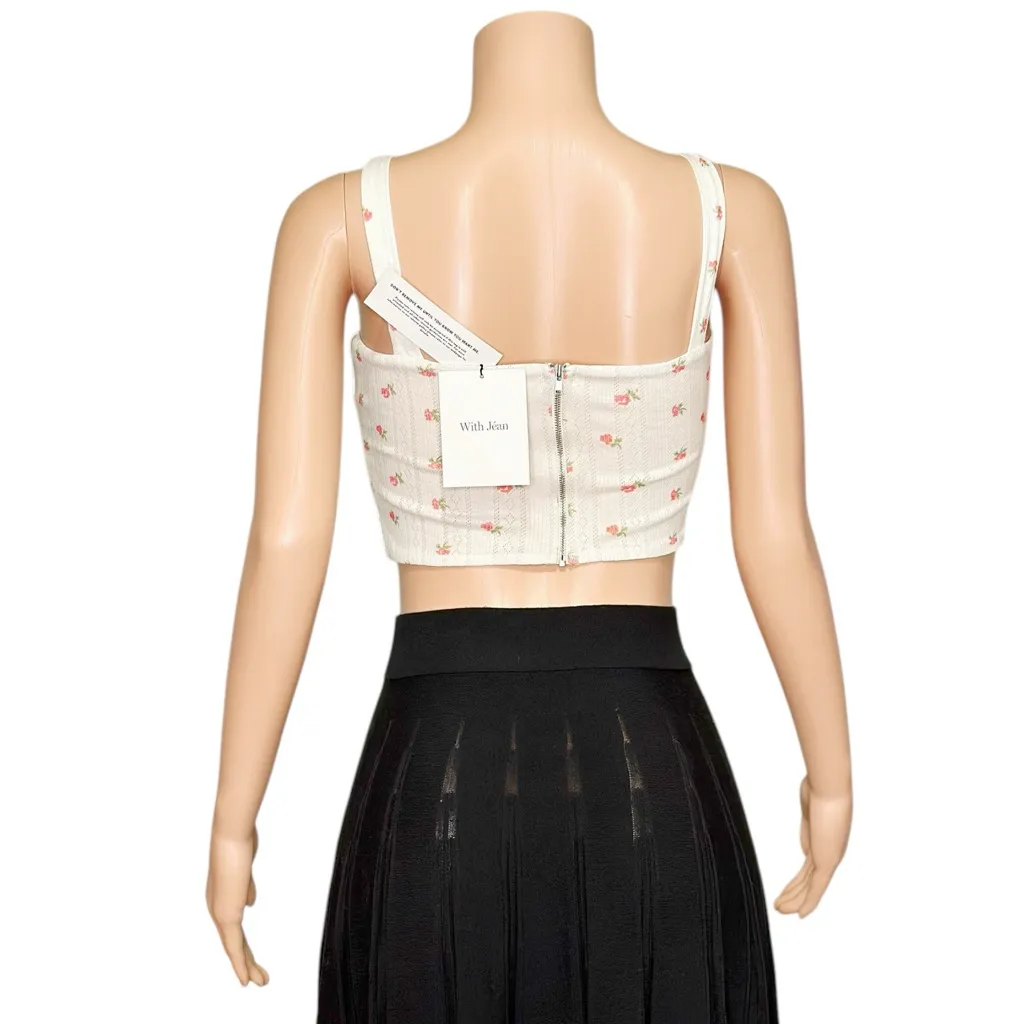 With Jean WITH JÉAN Cindy Corset, Red Pointelle, Small - Image 7