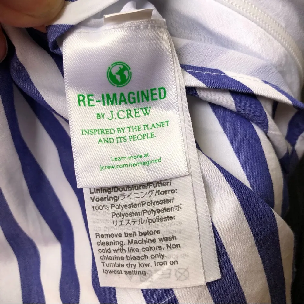 Jcrew V-neck jumpsuit in striped poplin AP205 sz 2 - Image 11