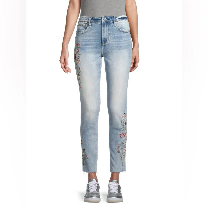 DRIFTWOOD Jackie Raw-Edge Embroidered Jeans - Image 2