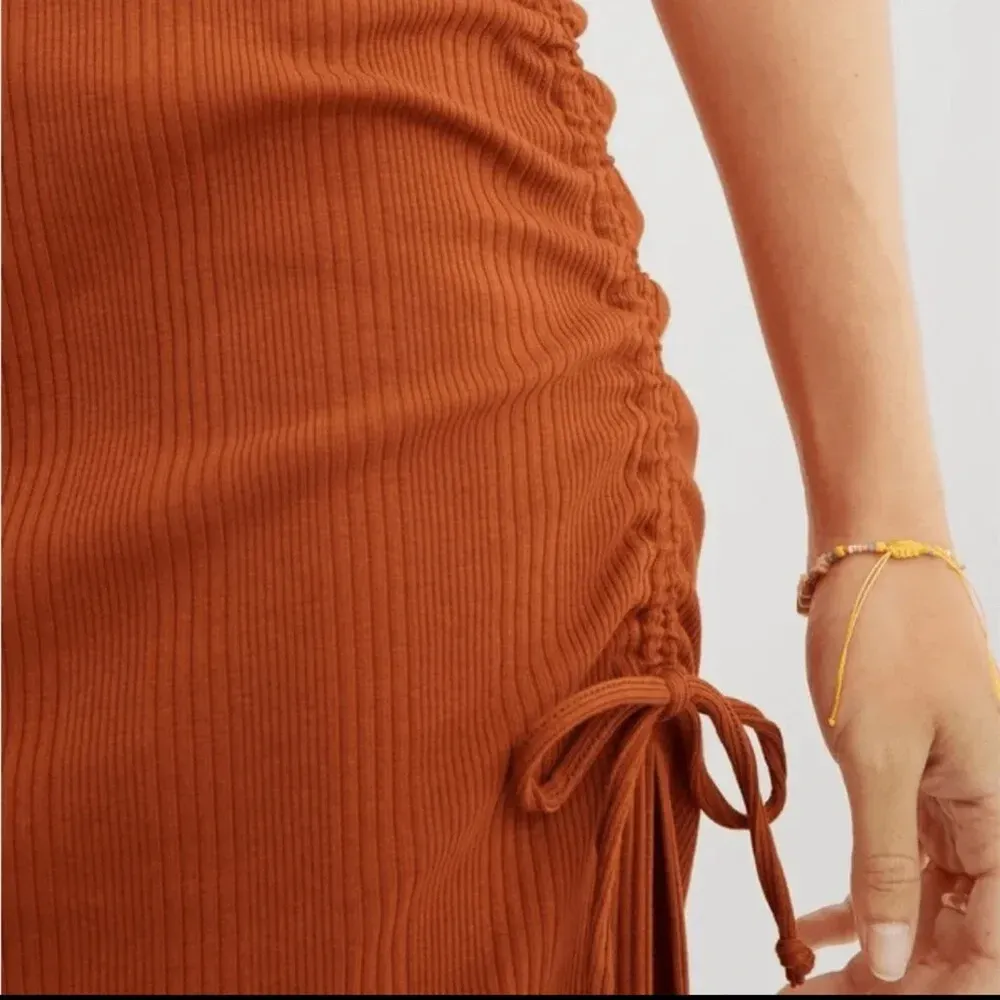 AERIE NWT Copper Brown Ribbed Midi Tank Dress Size‎ XL - Image 3