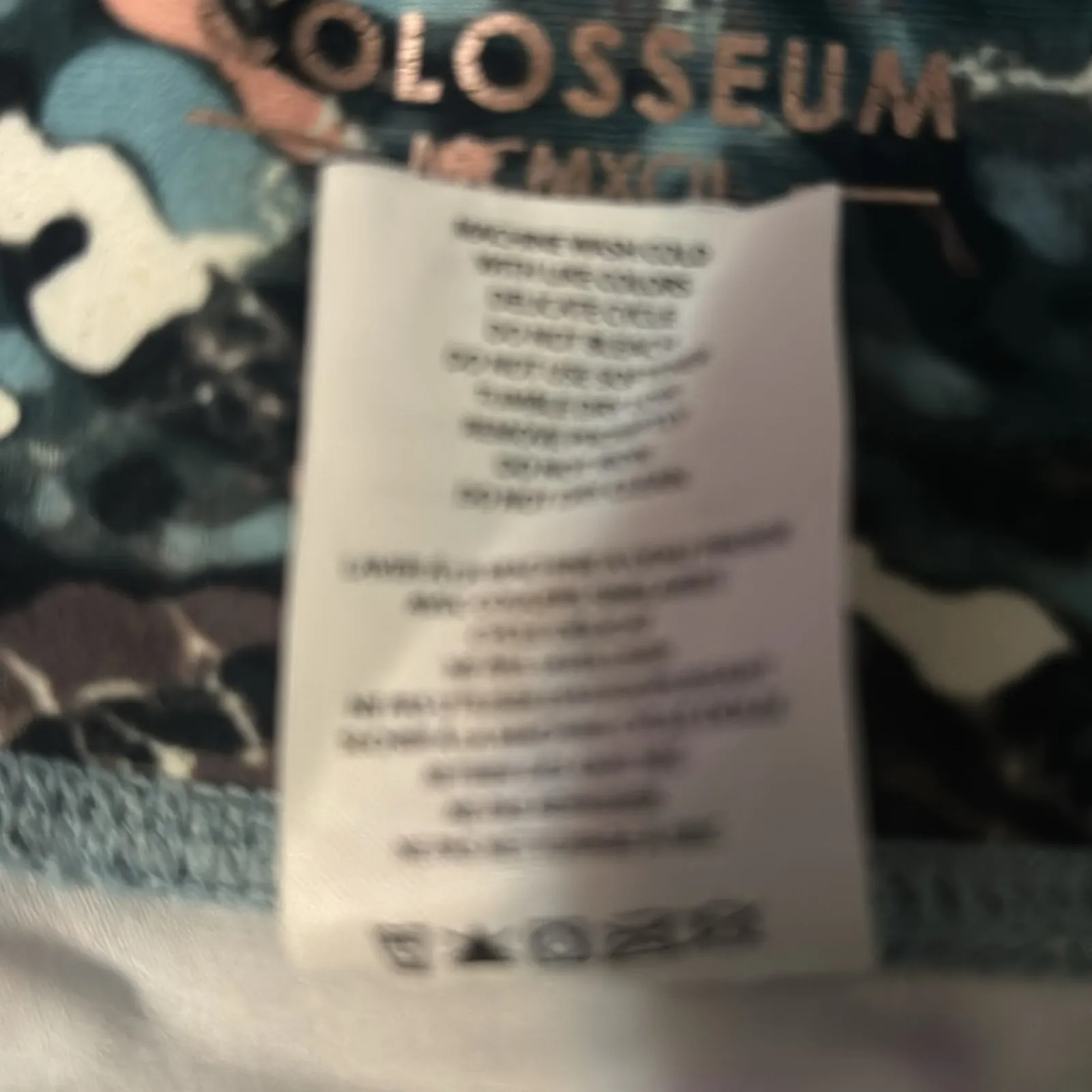 Print Multicolor Sheer Trim Leggings No Size Athleisure Sportswear Abstract - Image 8