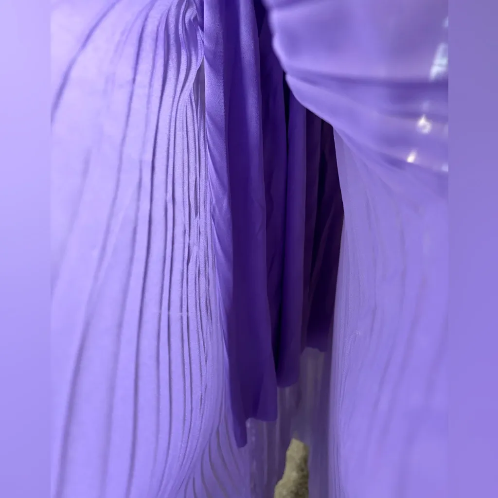 Elegant Lilac Maxi Dress Purple Size 6 - Image 8