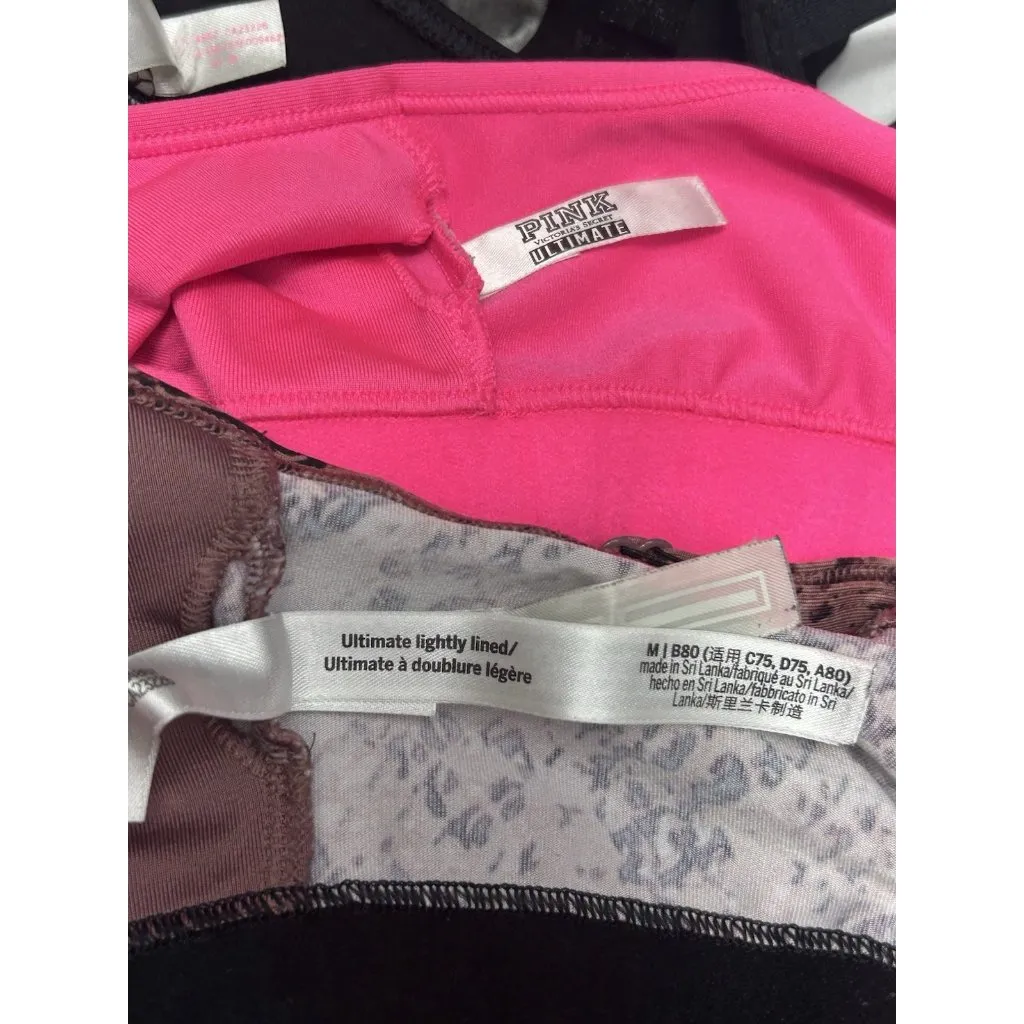 PINK Victoria's Secret Sport Ultimate Lightly Lined Bra Medium Bralette Lot Of 3 - Image 5