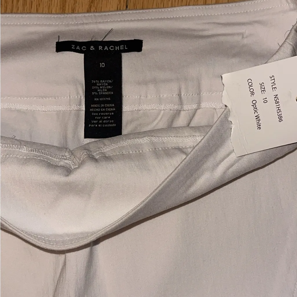 Zac & Rachel Cream Skort NWT White Size 10 - Image 2