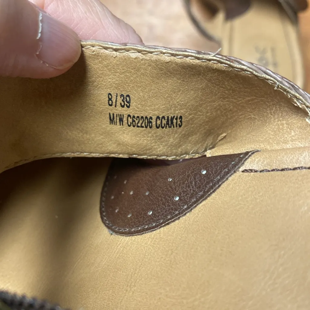 B.O.C Born Braided Wedge Sandals Brown Size 8 - Image 5