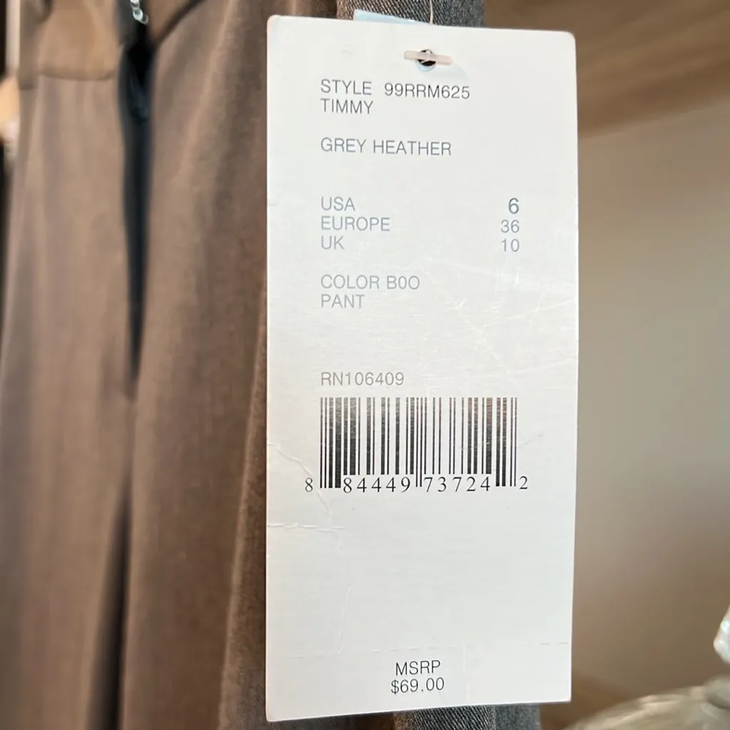 NWT Mix by Tahari Arthur S. Levine High Rise Timmy Dress Pant Trouser, 6 - Image 3