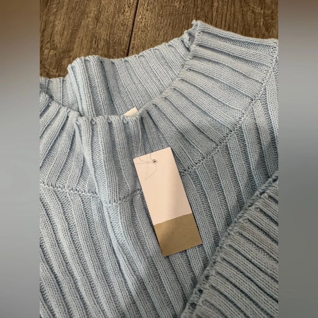 BP Light Blue Long Sleeve Sweater Dress - Image 12