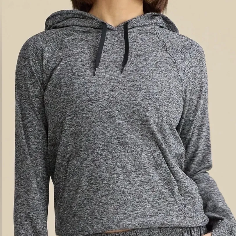 Outdoor Voices Cloudknit Hoodie Gray Women’s Medium Activewear Athleisure Lounge - Image 4