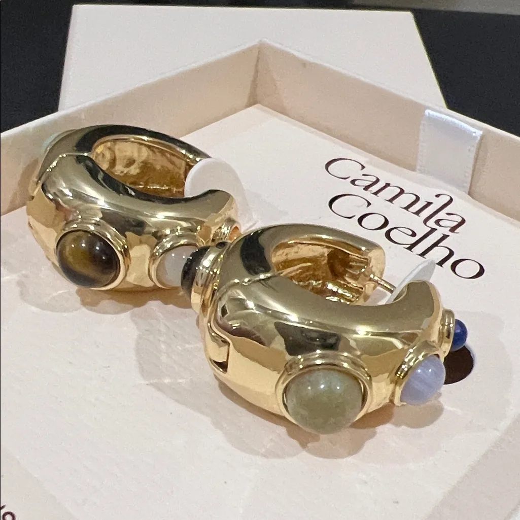 Camila Coelho | Chunky Hoop Gold Earrings - Image 11