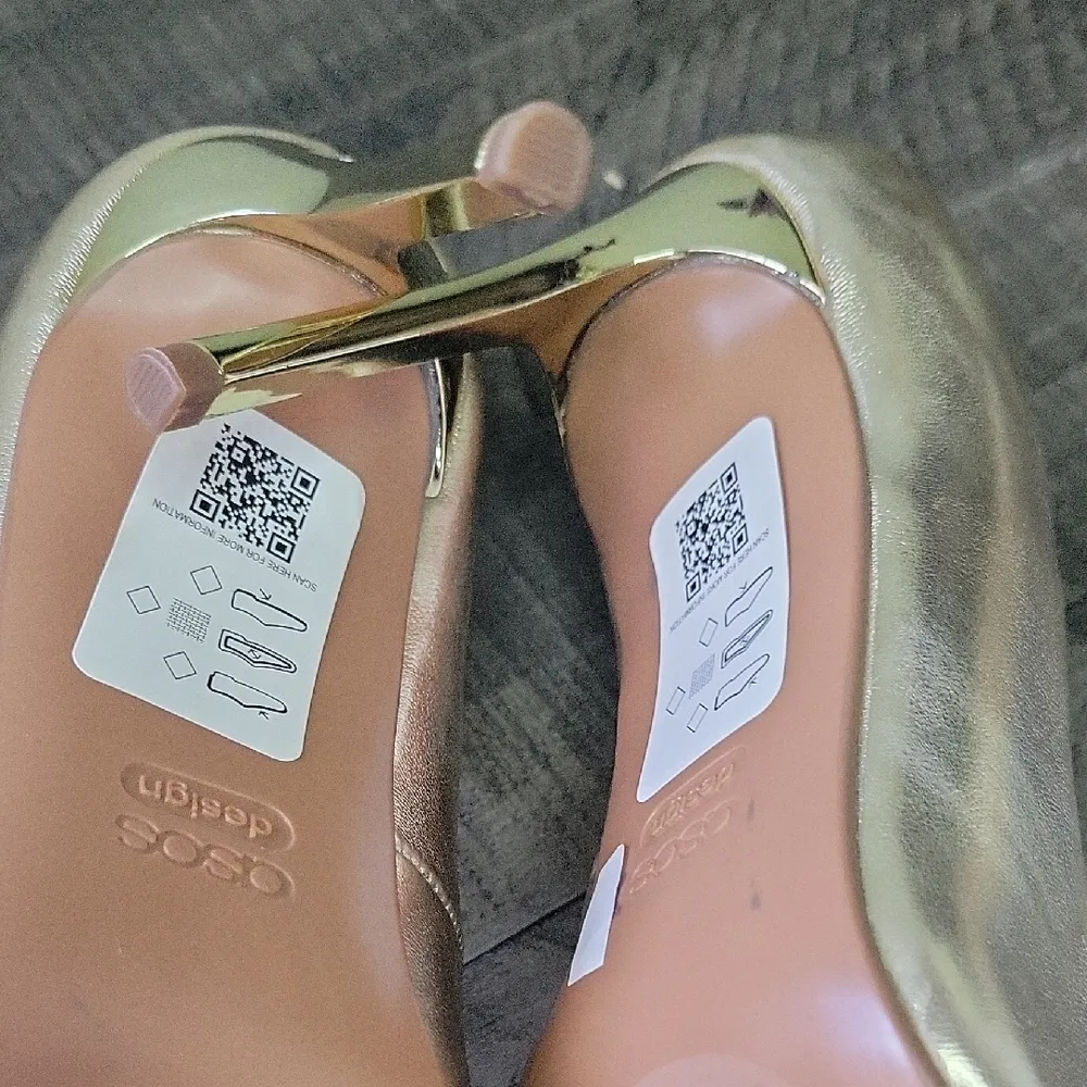 ASOS Metallic Gold Women's Heels - Image 8