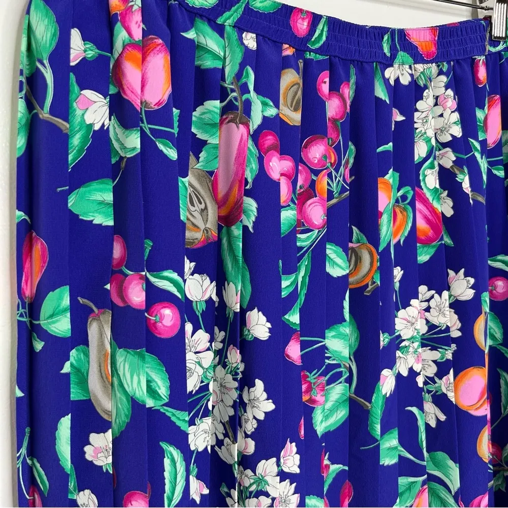 Vintage Alfred Dunner Madi Gras Purple Pleated Skirt Women’s Size 20W Floral - Image 3