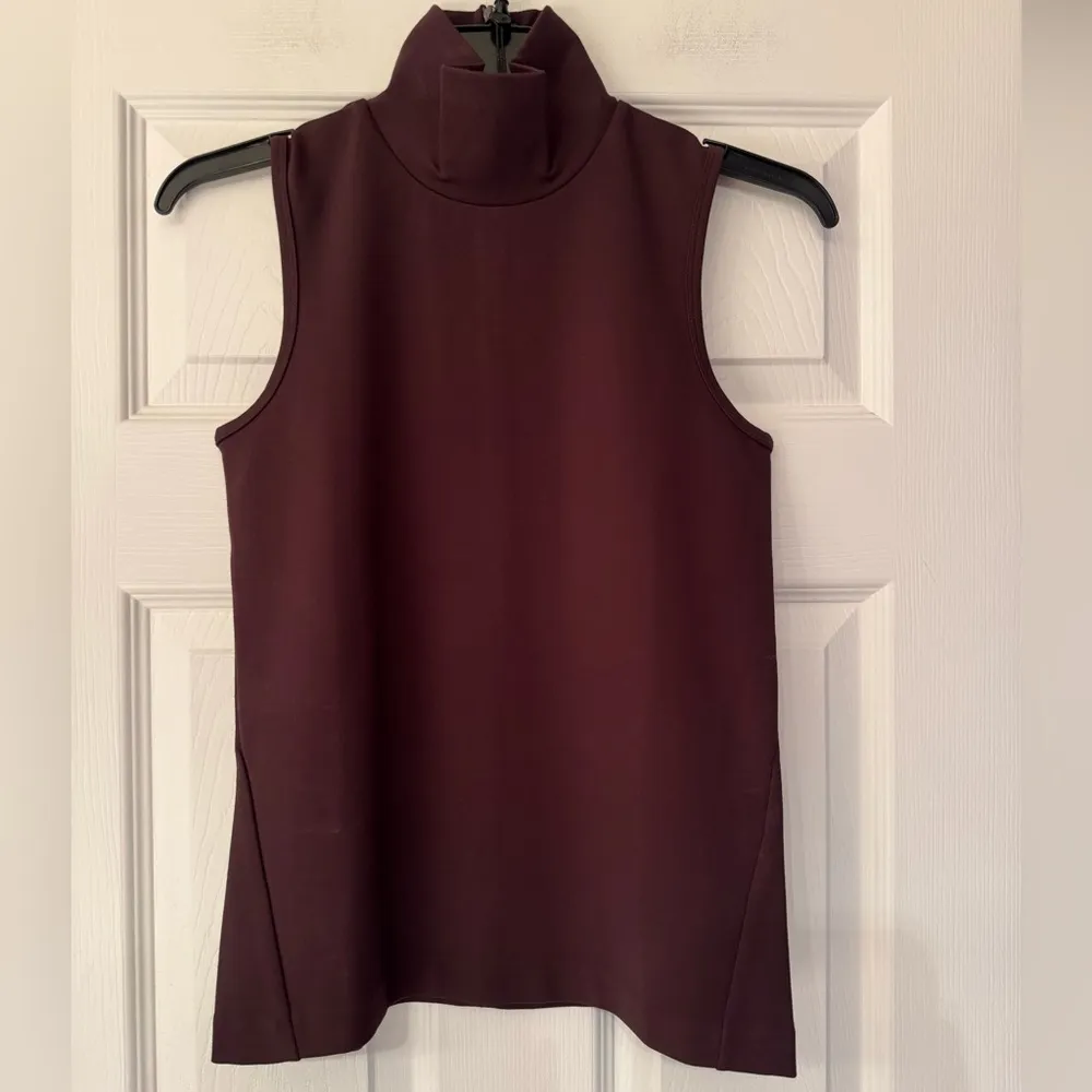 Rag & Bone Irina Ponte Sleeveless Turtleneck Tank Top Women's Brown Size Small - Image 5