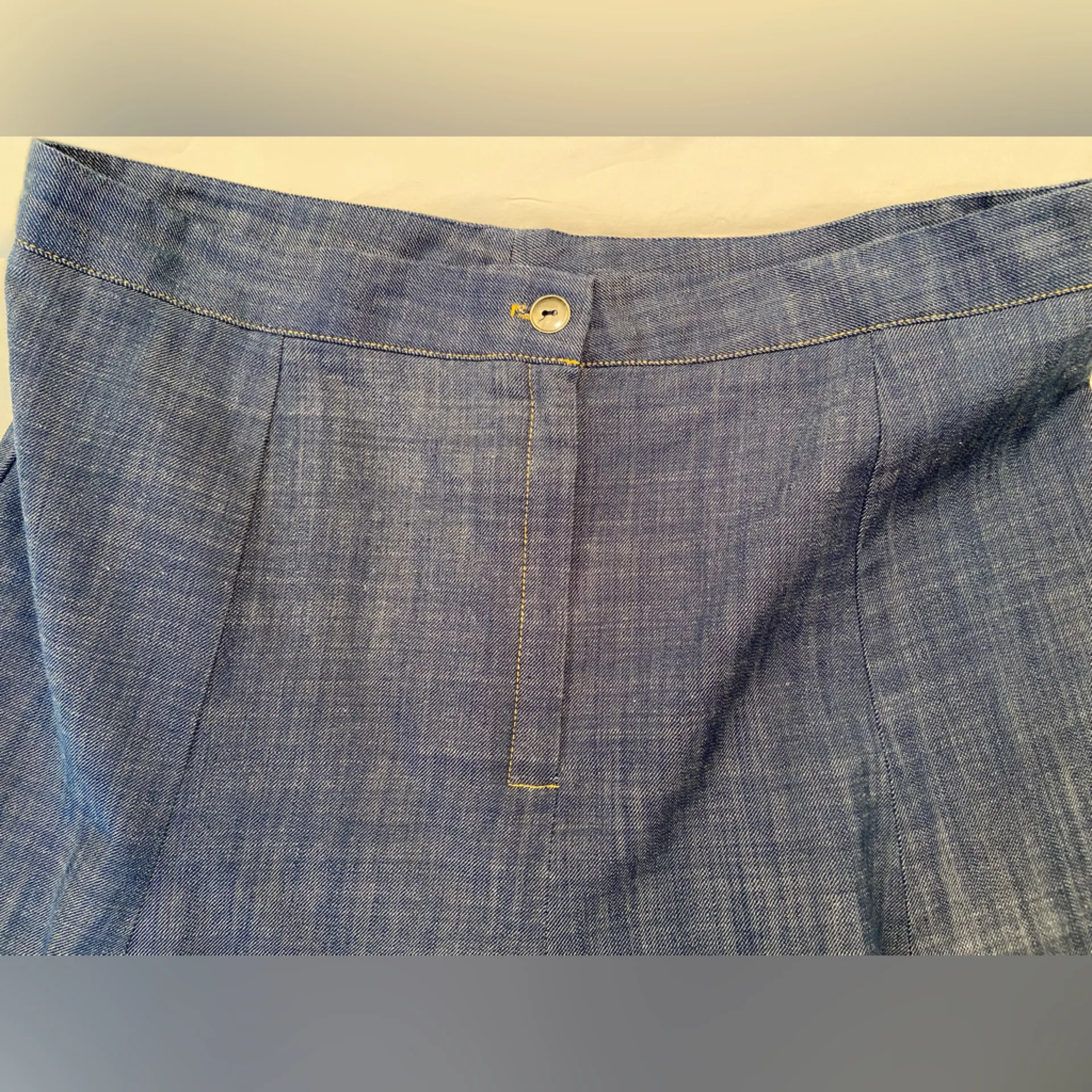 Revolve, WAYF, Swing Skirt in Chambray,‎ Blue, Size Medium - Image 5