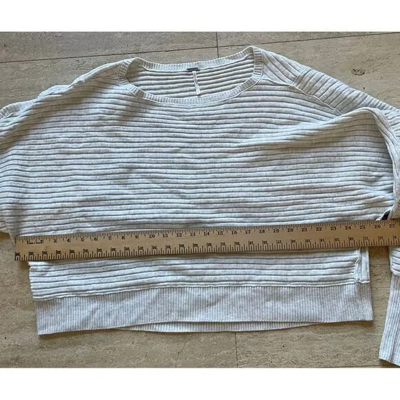 Free People Striped Crop Sweater Long Sleeve Casual Knit Top size S‎ - Image 4