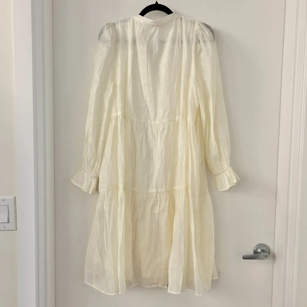 Baltic Born Brenna Button Midi Dress with Pockets in Cream Size L NWOT - Image 11