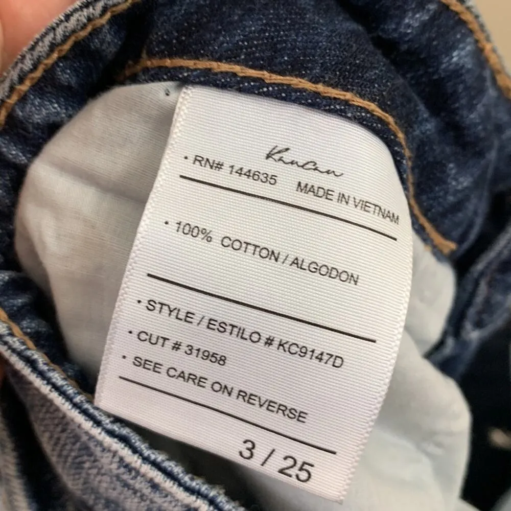 KanCan Beatrice Ultra High Rise Distressed/Ripped Boyfriend Jeans Blue Size 25 - Image 4