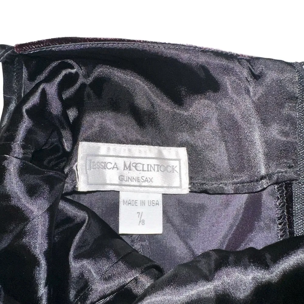 Jessica McClintock Gunne Sax Vintage Velvet Maxi Dress 7/8 - Image 3