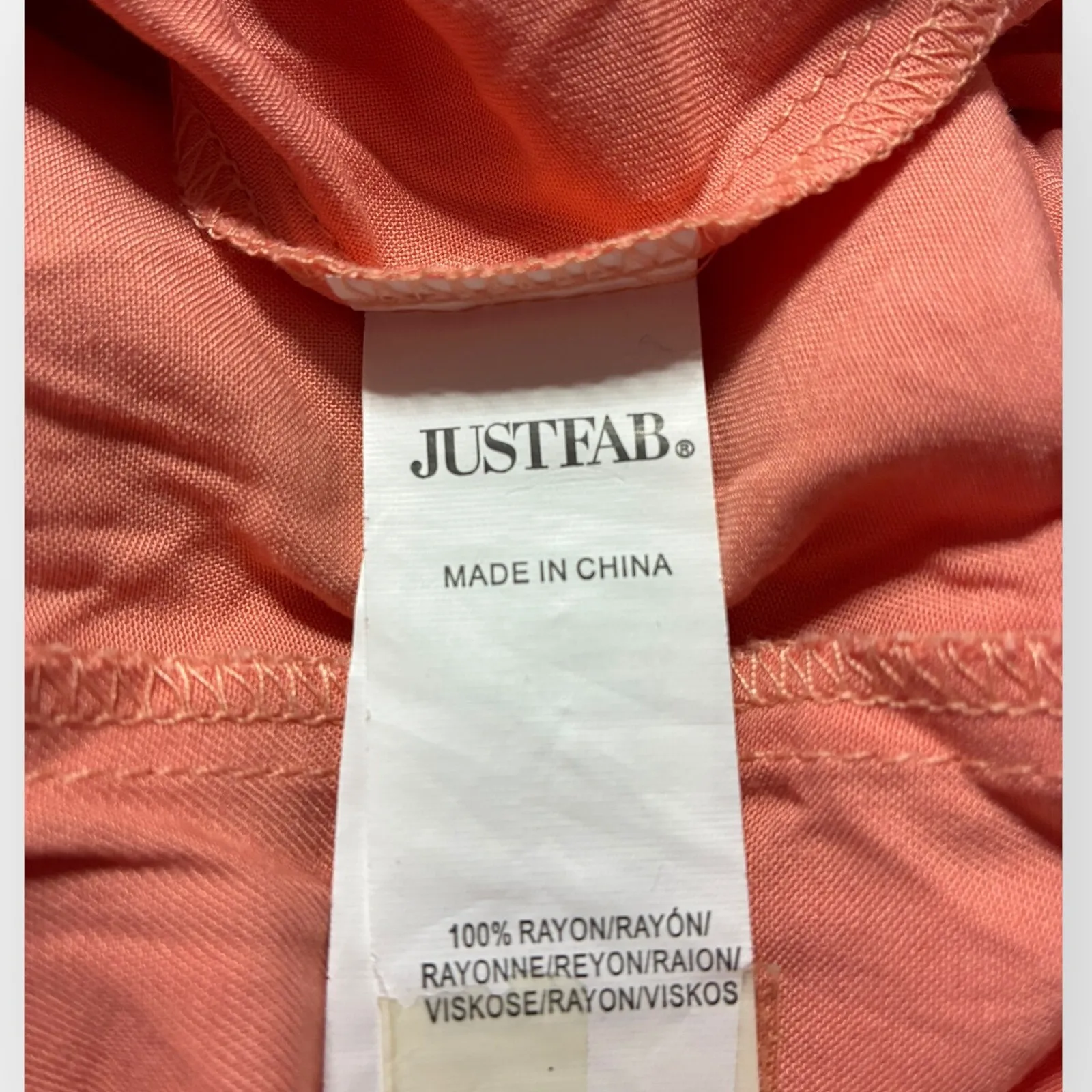 NWT JustFab XS Peach Orange Off Shoulder Lace Sundress Tie Waist - Image 4