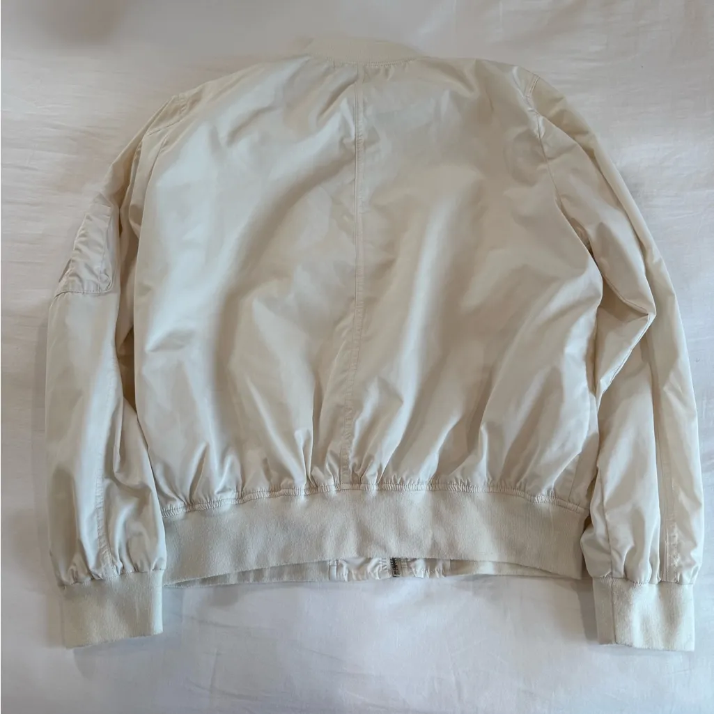 J.O.A Los Angeles Cream Bomber Jacket - Image 6