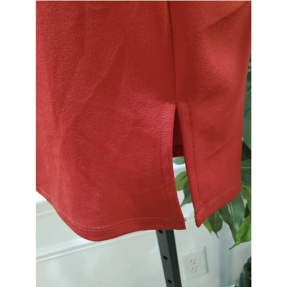 Speech Less Women's Red Polyester Sleeveless Knee Length Dress Size S - Image 5