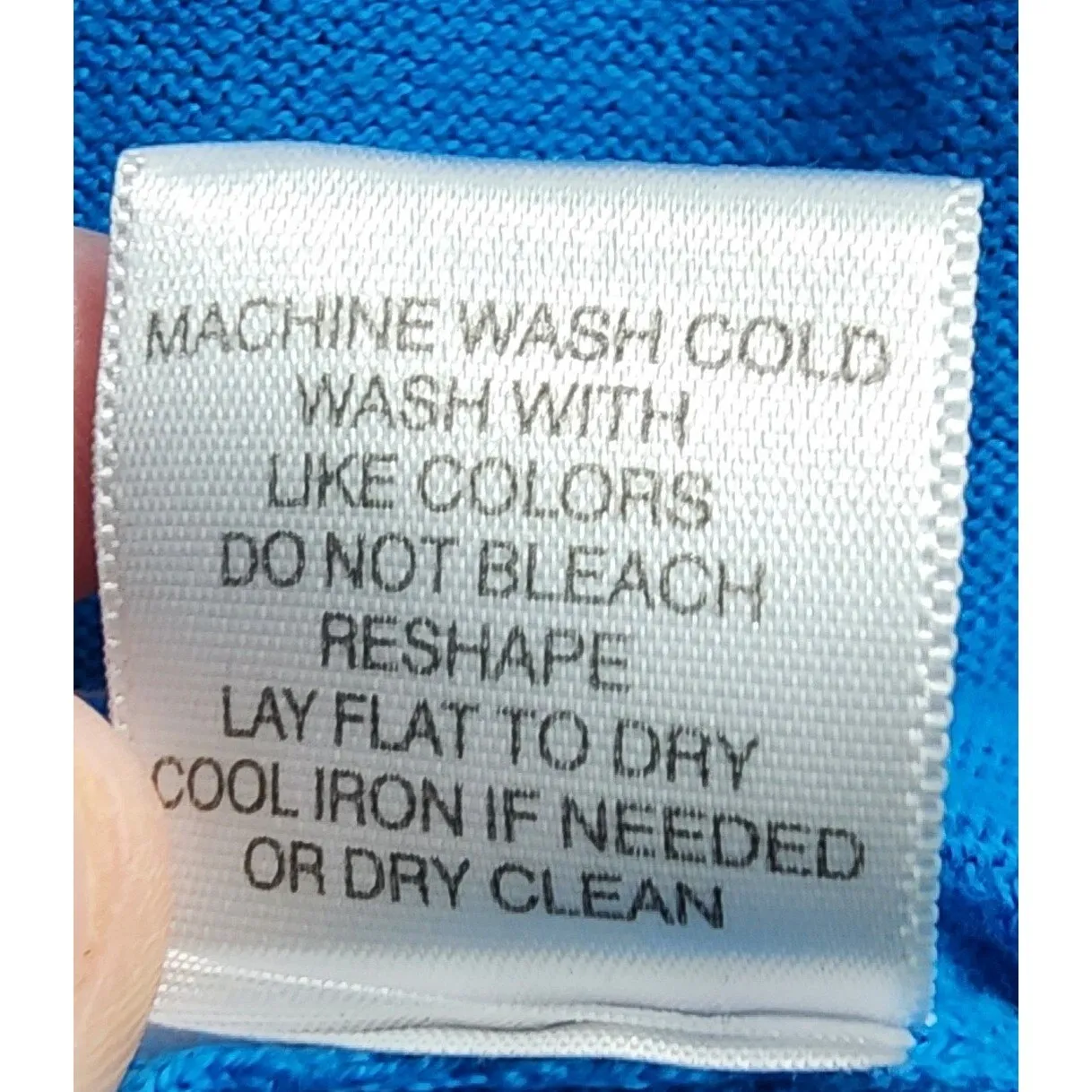 Madison Ruffle Trim Cardigan Sweater Knit‎ Top Blue Cotton Blend L - Image 6