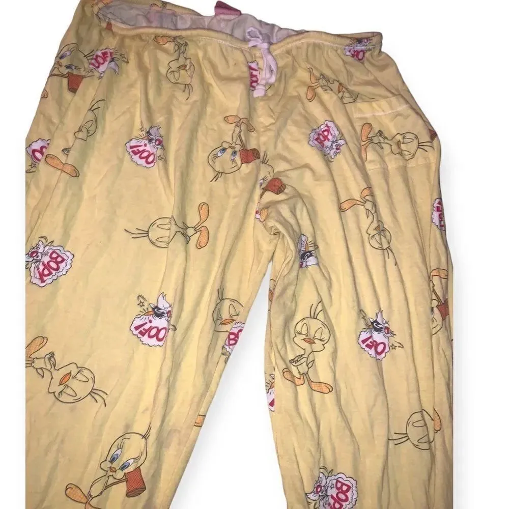 Vintage looney tunes tweety bird pajama pants - Image 4