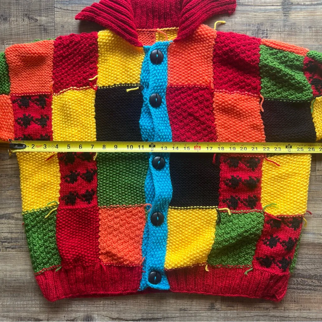 Handmade Harry Styles & JW Anderson Inspired Crochet Cardigan Sweater Size M/L Red Size M - Image 3