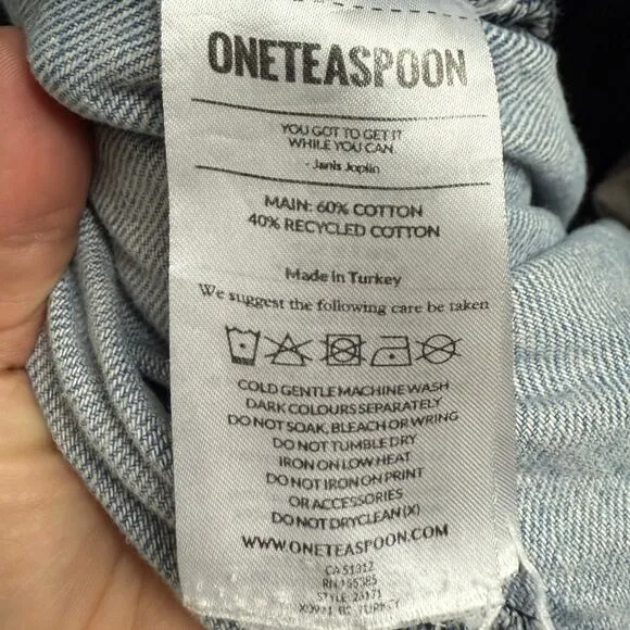 One‎ Teaspoon Womens Smiths Low Waist Wide Leg Denim Jeans Slouchy Multi Pocket - Image 13