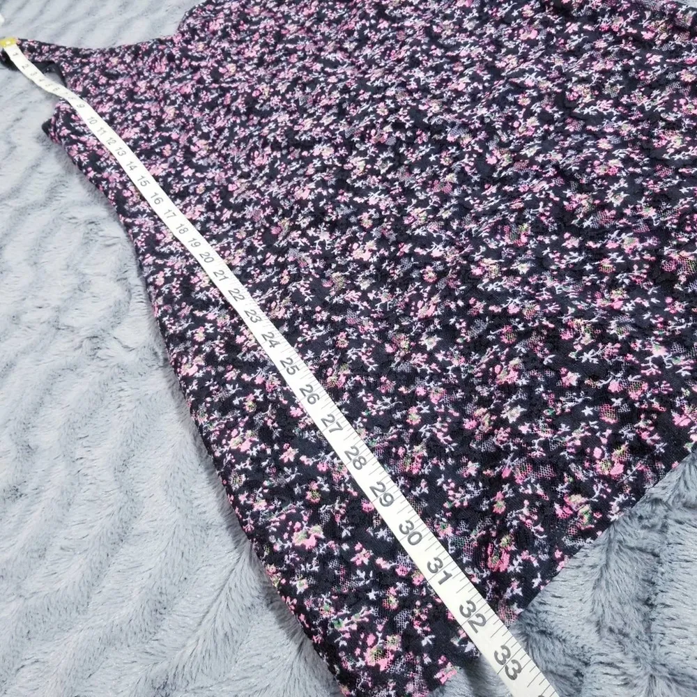 VOLCOM Stephanie Cherry Sexy Lace Ditsy Floral Dress Scoop Neck - Image 5