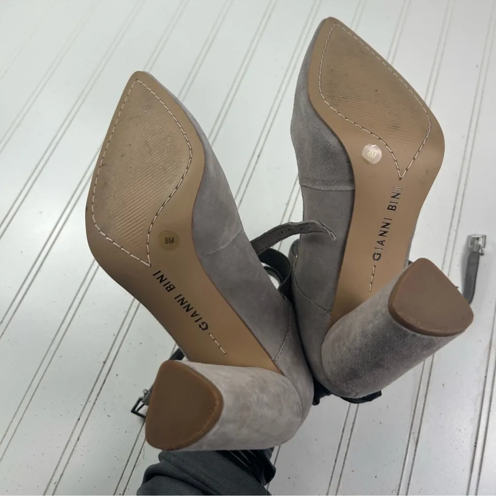 Gianni Bini Gray Suede Women’s Heels Size 8 Medium - Image 10