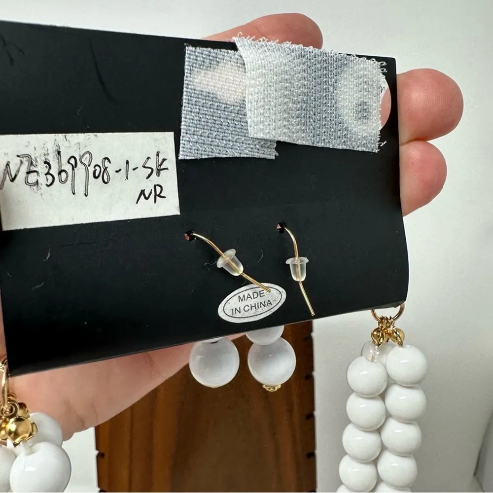 NOIR JEWELRY Three Strand Necklace & Earring Set NEW - Image 3