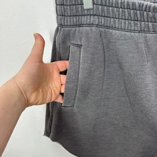 Aerie Gray Sweat Shorts High Rise Elastic Waist Pockets Size XL Loungewear Cozy - Image 4