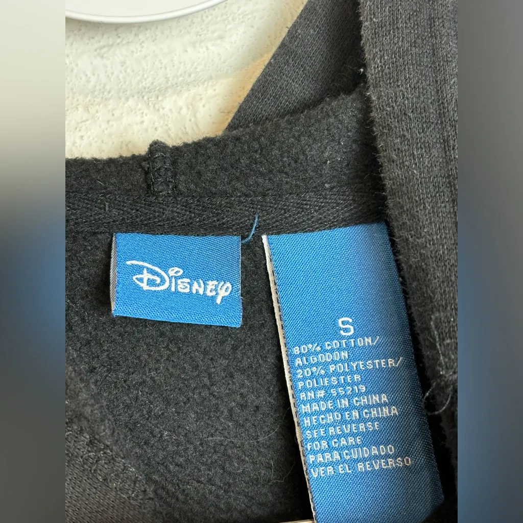 Disney Woman’s Casual Black Hooded Zip Up Cozy Lightweight Jacket Size Small - Image 4
