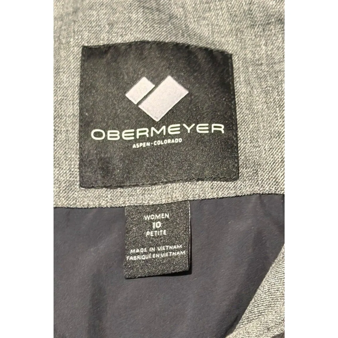 Obermeyer Tuscany II Insulated Jacket Size 10 Petite Color Charcoal - Image 2
