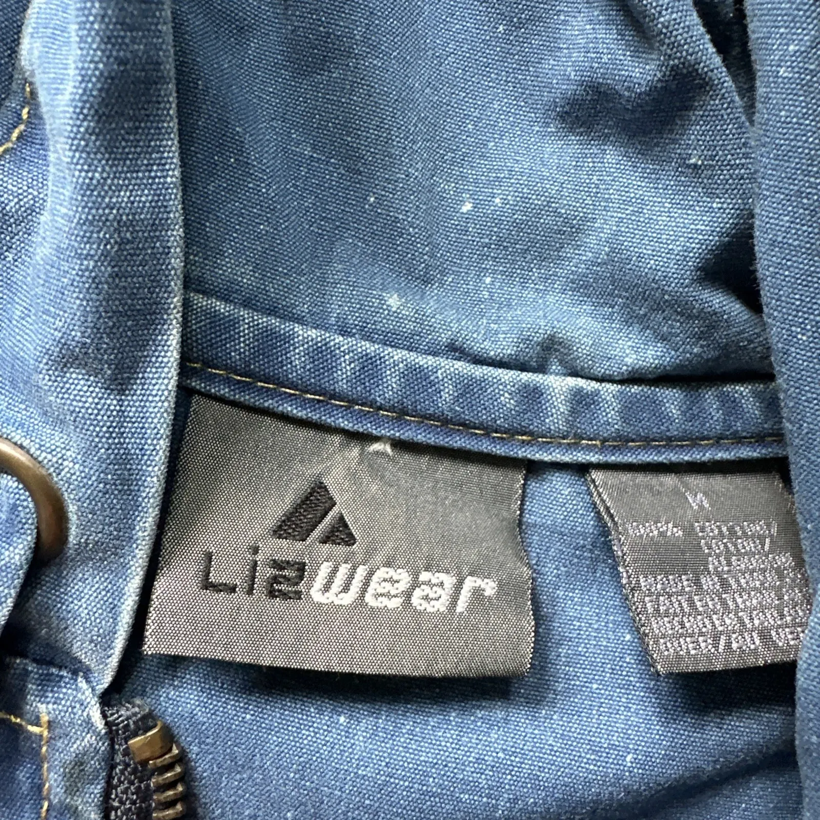 Vintage Lizwear Denim Zip Up Jacket Talons Zipper Size Medium Women's 1980s Blue - Image 5