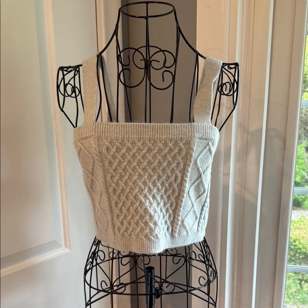 H&M  cable net sweater crop top - Image 2