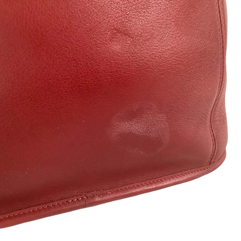 Coach Red Leather Slim Duffle Bag - Image 2