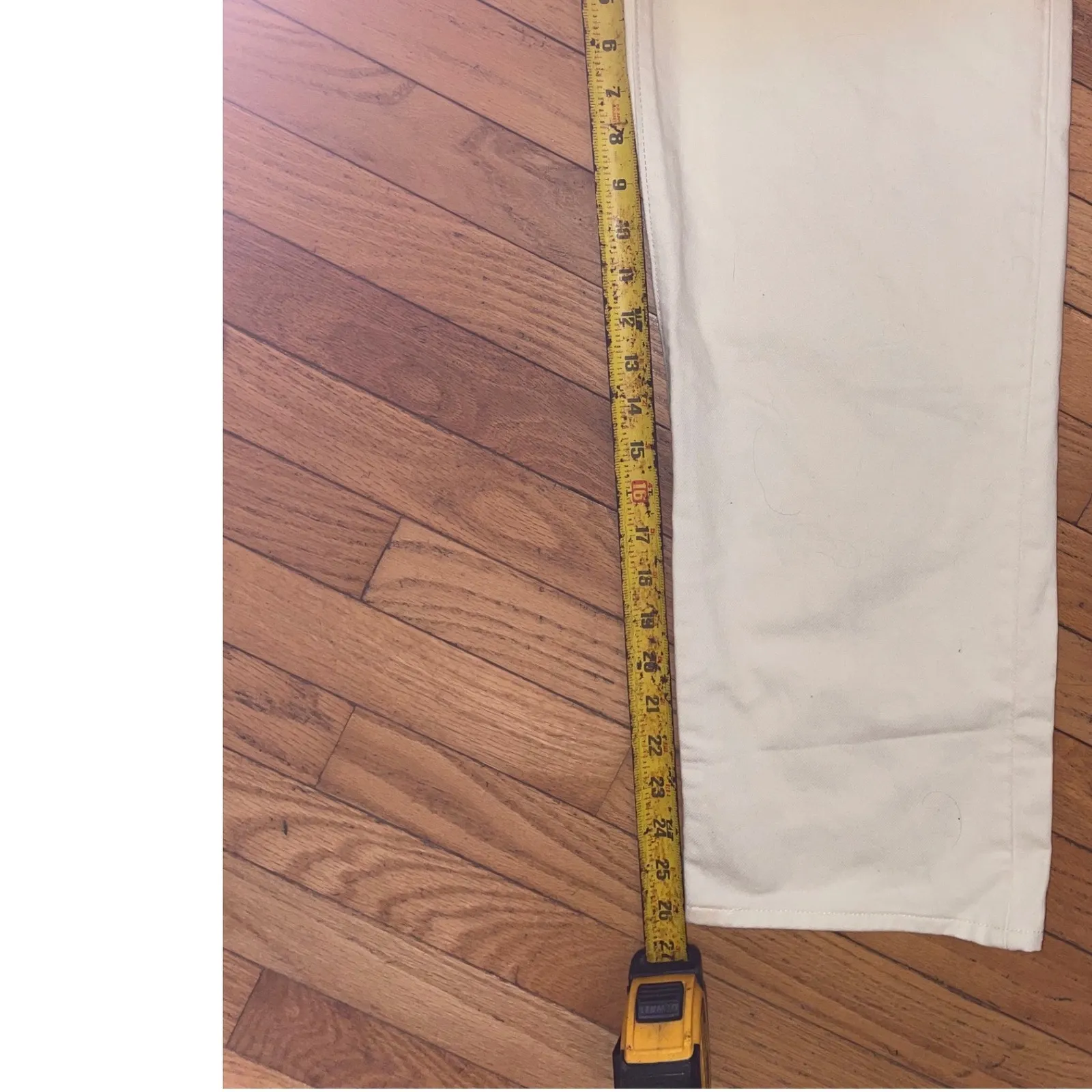 $80 Womens Size 29x27 Levis Ribcage Straight Ankle Two Tone Beige Denim Jeans Tan - Image 5