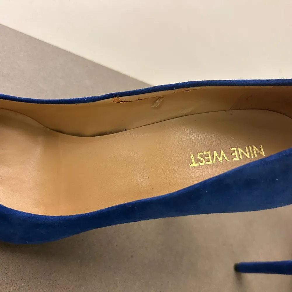 Nine West Blue Suede Heels-sold at Nordstrom-8 1/2 M - Image 3