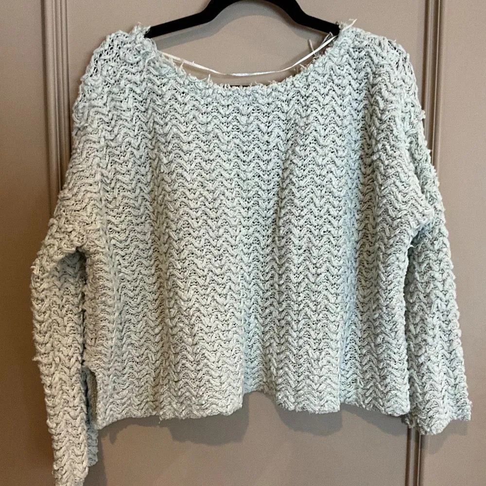 FREE PEOPLE Mint Green Everlasting Pullover Oversized Sweater XS Small Medium - Image 8