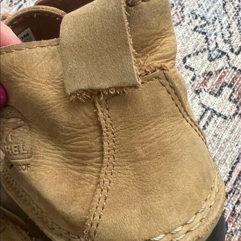 Sorel Waterproof Out and About Boots Lace Up Snow Boots Classic Tan Leather 9 - Image 7