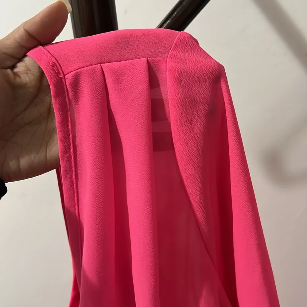 Sheer Hot Pink Flowy Lightweight Top - Image 9