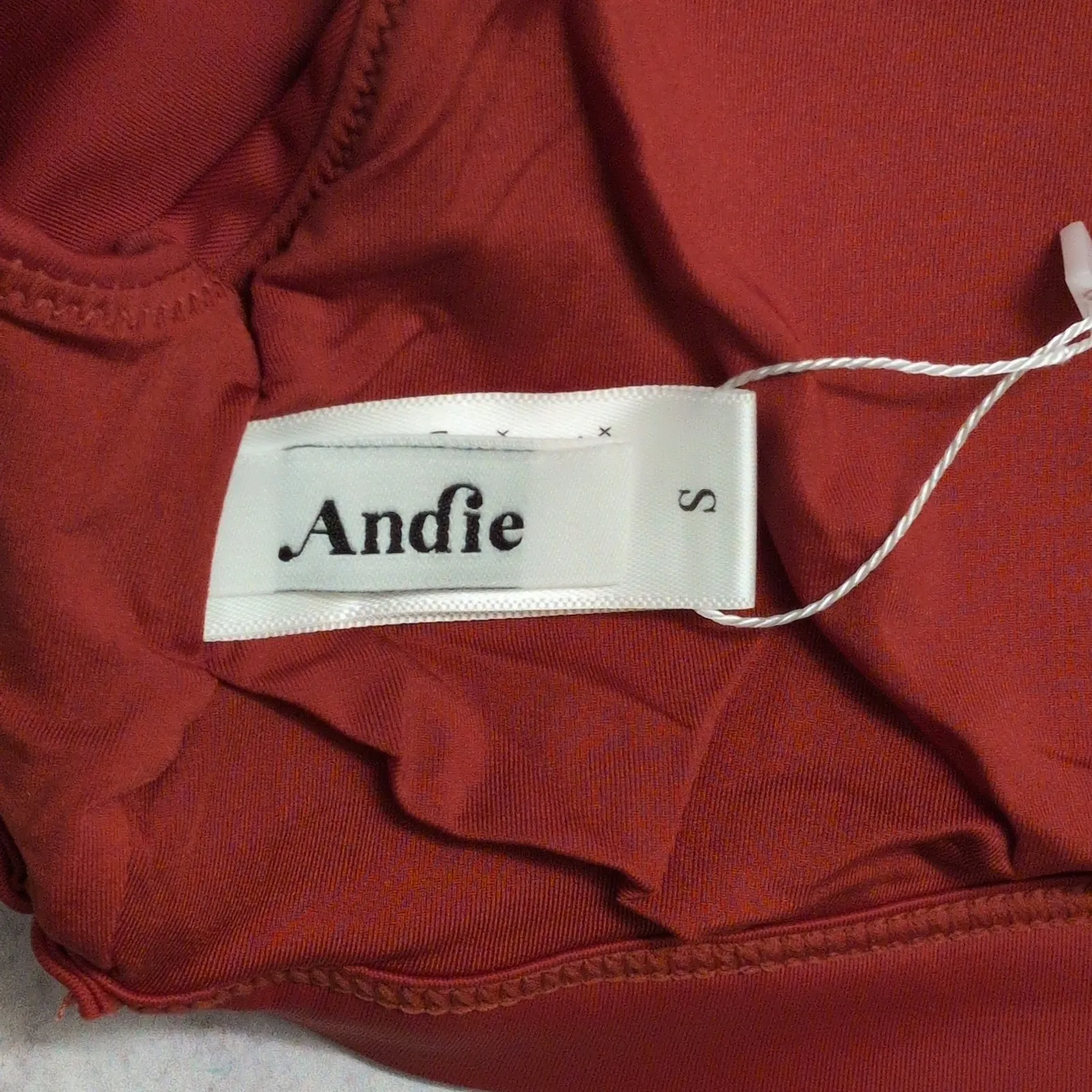 NWT Andie The Luzon Top Chili Pepper Wide Straps Back Clasp Cutout Bikini S - Image 4