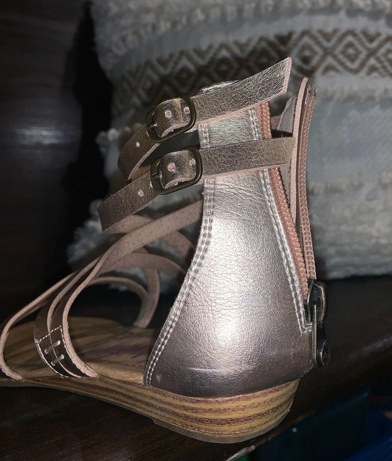 blowfish Rose Gold Sandals - Image 5