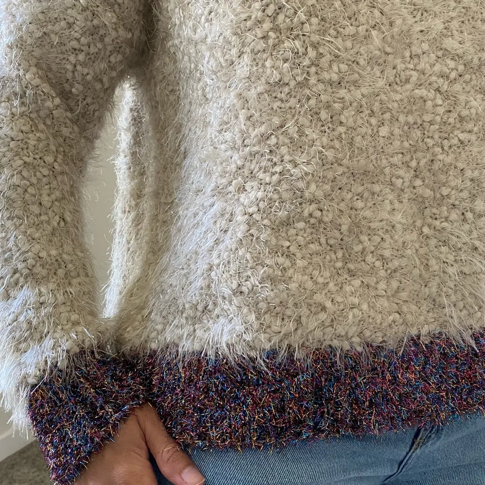 Fluffy Boxy sweater Purple Size 4 - Image 7