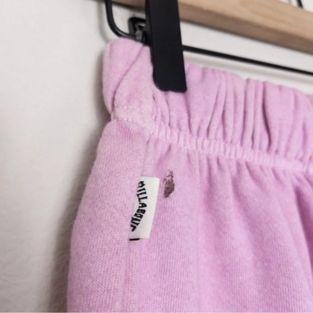 Billabong x SMILEY Happy Saturday Sweatpants XS Pink Track Jogger Fleece Tapered - Image 13