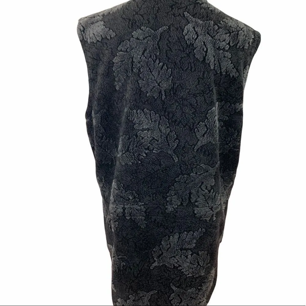 Columbia fleece leaf print zip vest S - Image 2