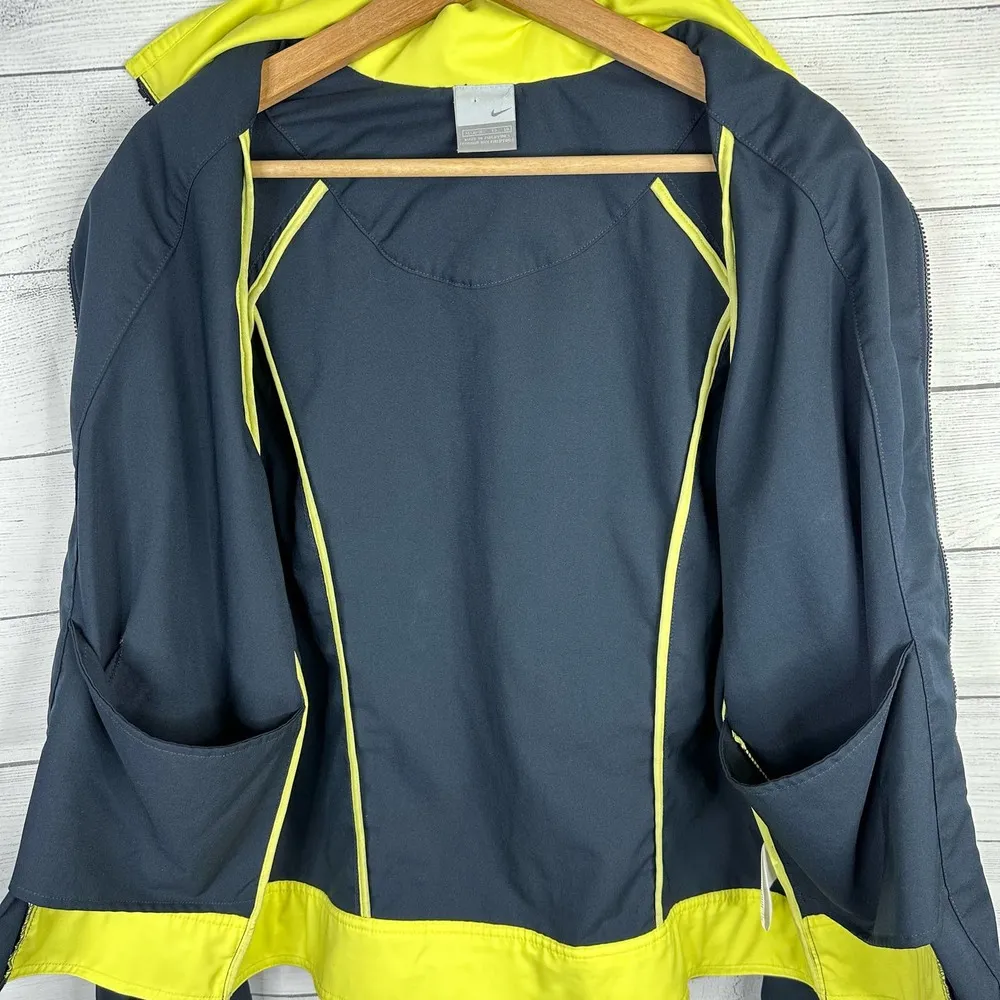 Nike Womens size XL 16/18 Blue Yellow Zip Up Lightweight Track Jacket Dri Fit - Image 8
