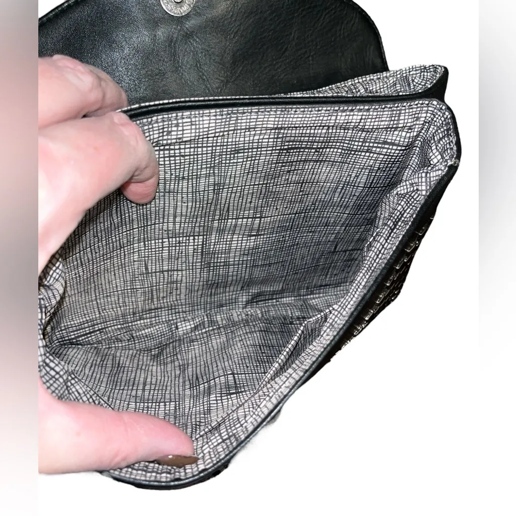 MMS Design Studio Aryanna Black Studded Crossbody with Gunmetal Studs & Chain - Image 11