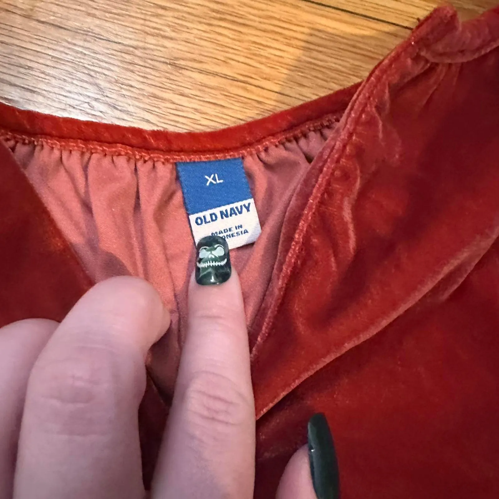 Copper red velvet top v - Image 6